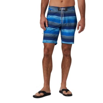 Columbia Outdoor Elements Board, Pantalones Cortos Azules Rayas Para Hombre | 710968-SRD